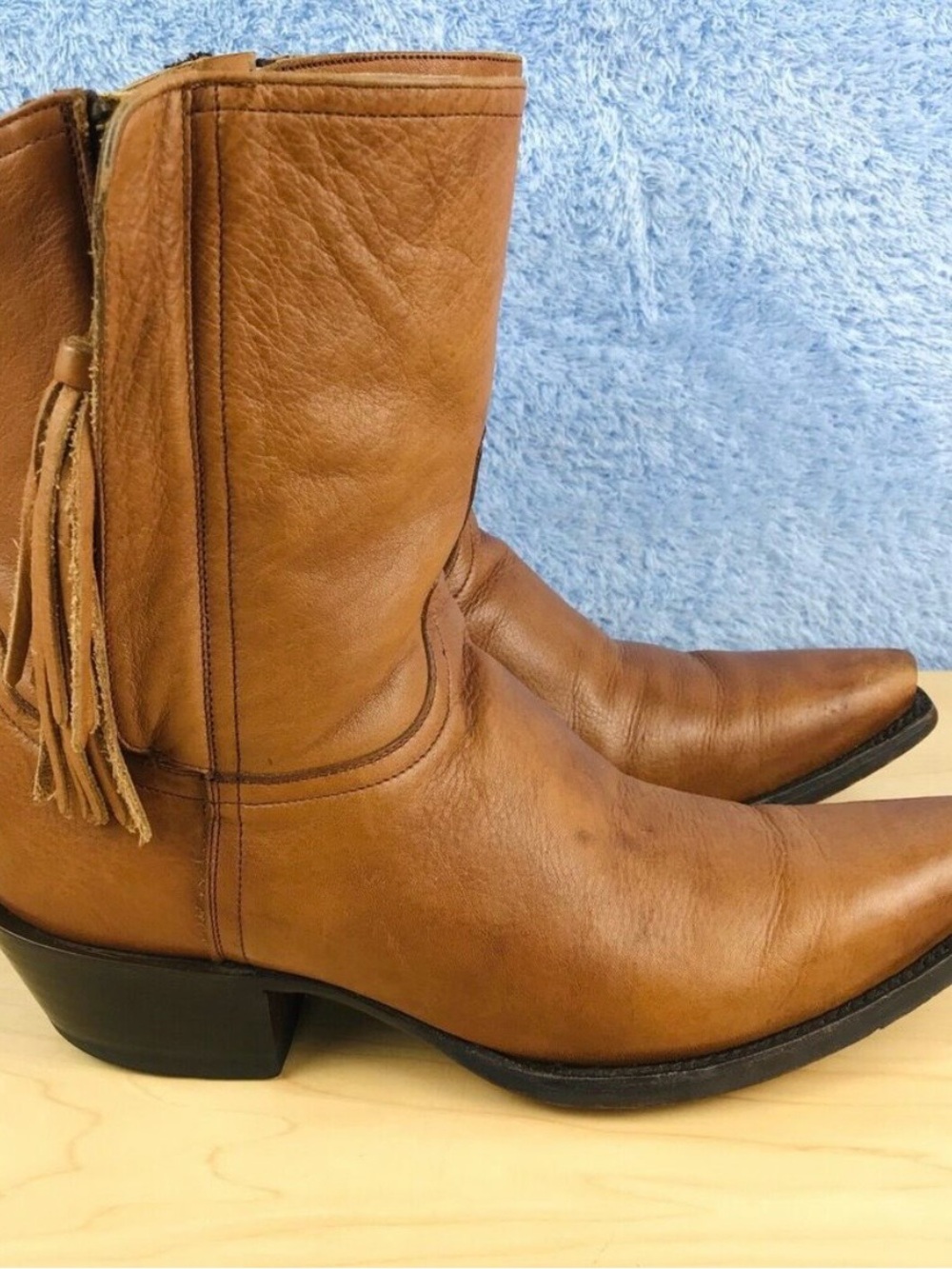 Lucchese 1883 Womens Size 7C Booties Tassels‎ Leather flannery ankle boots M4906